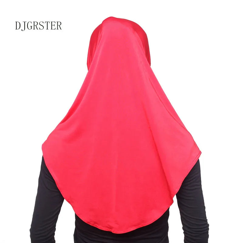 DJGRSTER Muslim Hijab Islamic Jersey Turban Women Black Ninja Underscarf Caps Instant Head Scarf Full Cover Inner Coverings